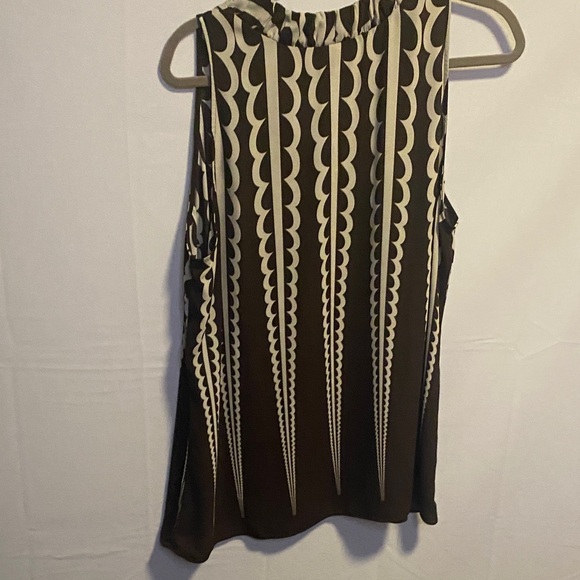 CAbi Brown and Cream Geometric Tank Top - Picture 5 of 5